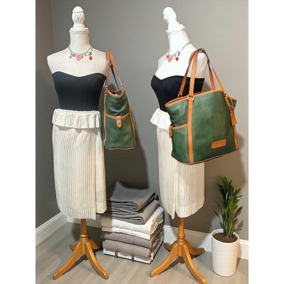 Dooney & Bourke Kristen Tote K0263269 Dark Green Florentine Leather Shoulder Bag - Picture 2 of 12